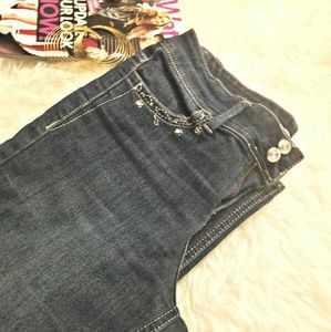 Jeweled wide leg Jeans